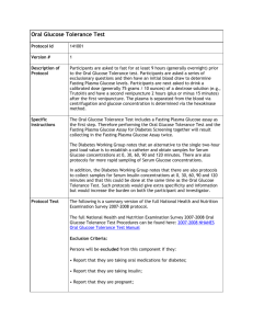 Oral Glucose Tolerance Test