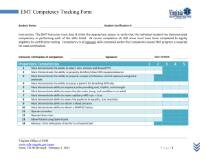 EMT Competency Tracking Form