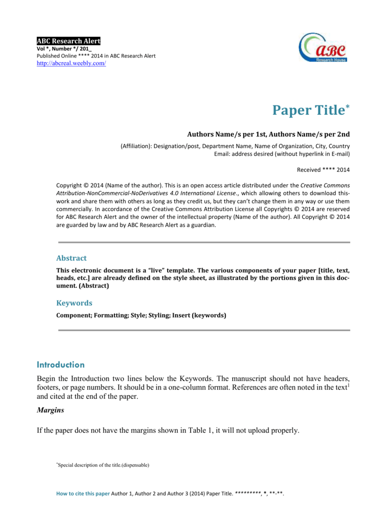 online research paper submission free