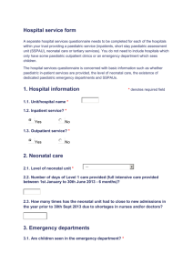Hospital service form