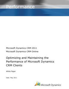 Configuring Dynamics CRM Clients for Optimal Performance