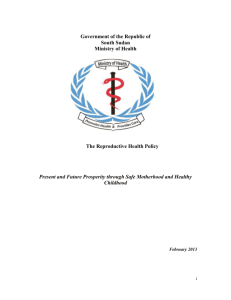 ministry of health - The Embassy of The Republic of South Sudan in