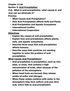 NOTES: Chapter 12.3 - Acid Precipitation