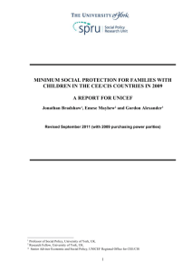 Minimum Social Protection for families with