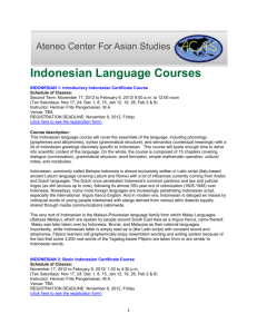 Indonesian Language Courses