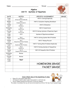 assignment sheet unit 5