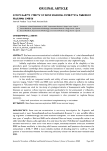 comparative utility of bone marrow aspiration and bone