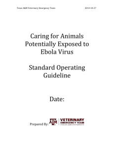 Caring for Animals Potentially Exposed to Ebola Virus