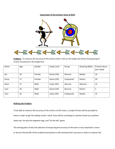 Assessment of the Archery Team of 2013(WORD)