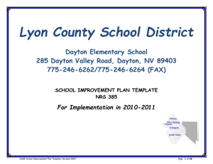 Priority Concerns - Dayton Elementary School