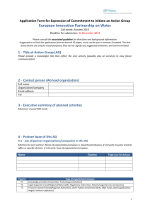 Application Form for Expression of Commitment to