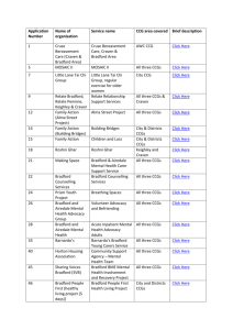 Third sector funding application table