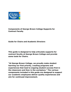 New Contract Faculty - George Brown College