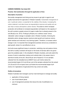 DAFWA has coordinated a long-term soil acidity management trial in