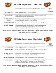 Official Superhero Checklist