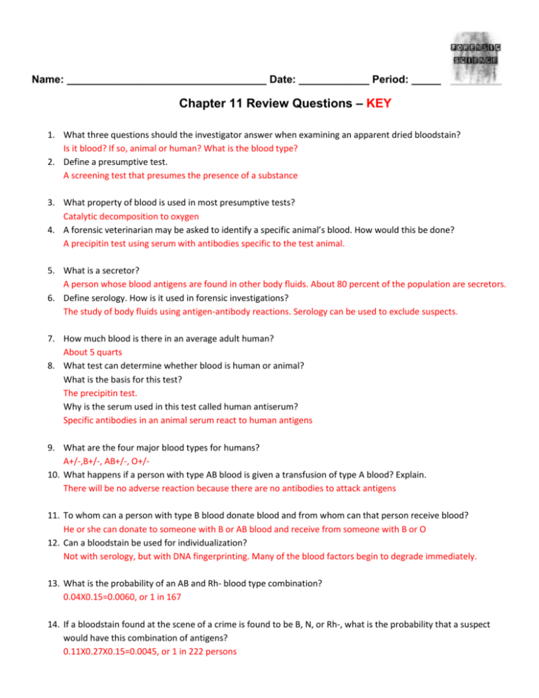 Chapter 11 Review Questions – KEY