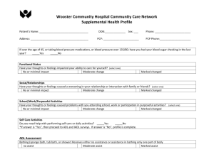 Supplemental Health Profile - Wooster Community Hospital