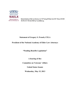 Committee on Veterans` Affairs - National Academy of Elder Law