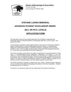 APPLICATION FORM - Alaska Anthropological Association