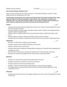 Paper rubric - Mercer Island School District