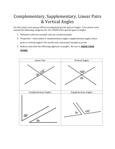 (CW10 Complementary-Supplementary-Linear Pairs and
