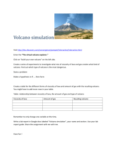 Volcano simulation