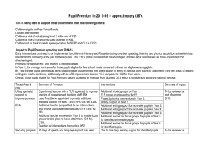 Pupil Premium 2015-16