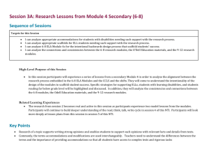 Research Lessons from Module 4 Secondary