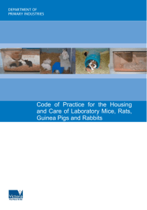 Code of Practice for the Housing and Care of Laboratory Animals