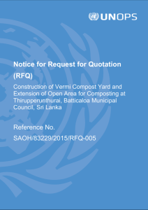 Notice for Request for Quotation