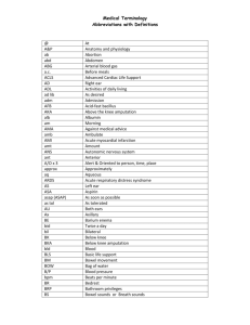 Medical Terminology Abbreviations with Definitions @ At A&P