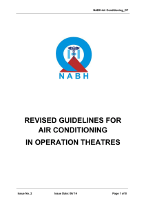 Revised guidelines for air conditioning in OT
