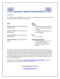 January Speech Newsletter