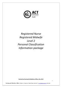 Definition of Registered Nurse/ Registered Midwife