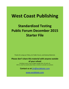 Pro Standardized Testing is Good - bole debate & speech academy