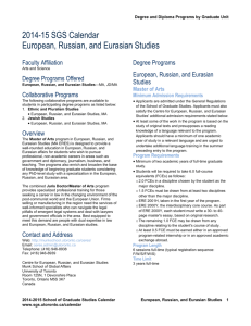 European, Russian, and Eurasian Studies