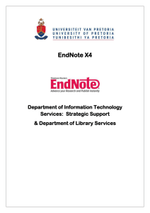 plagiarism/EndNote X4 Training Manua