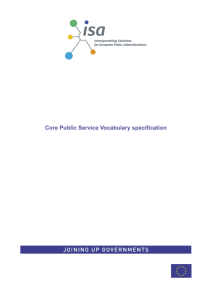 Core Public Service Vocabulary Specification - Joinup