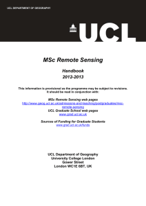 MSc Remote Sensing H.. - UCL Department of Geography