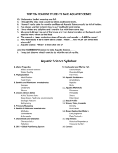 Aquatic Science Syllabus