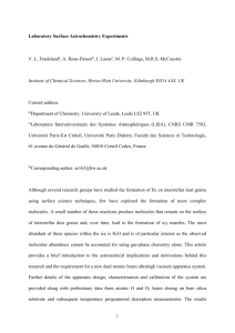 Laboratory Surface Astrochemistry Experiments - Heriot