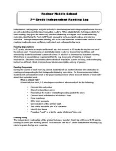 Independent Reading Log - Radnor School District
