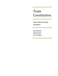 Team Constitution - Jesse McKenzie Portfolio