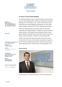 Press release - LPKF Laser Welding