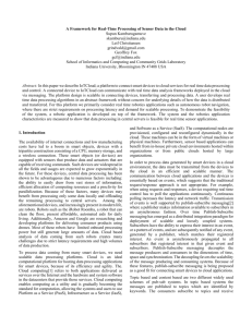 A Framework for Real-Time Processing Processing of Sensor Data