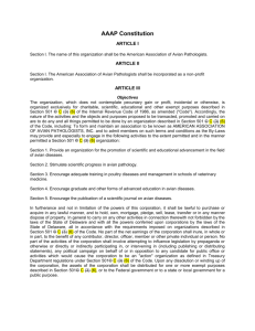 AAAP Constitution ARTICLE I Section l. The name of this