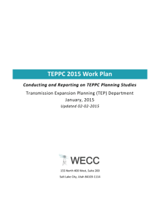 TEPPC 2015 Work Plan - Western Electricity Coordinating Council
