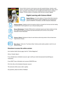 Digital Learning with Science World