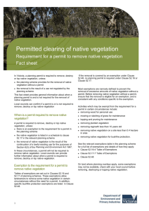 Requirement for a permit to remove native vegetation [MS Word