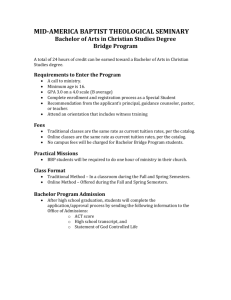 Bachelor Bridge Program Requirements - Mid